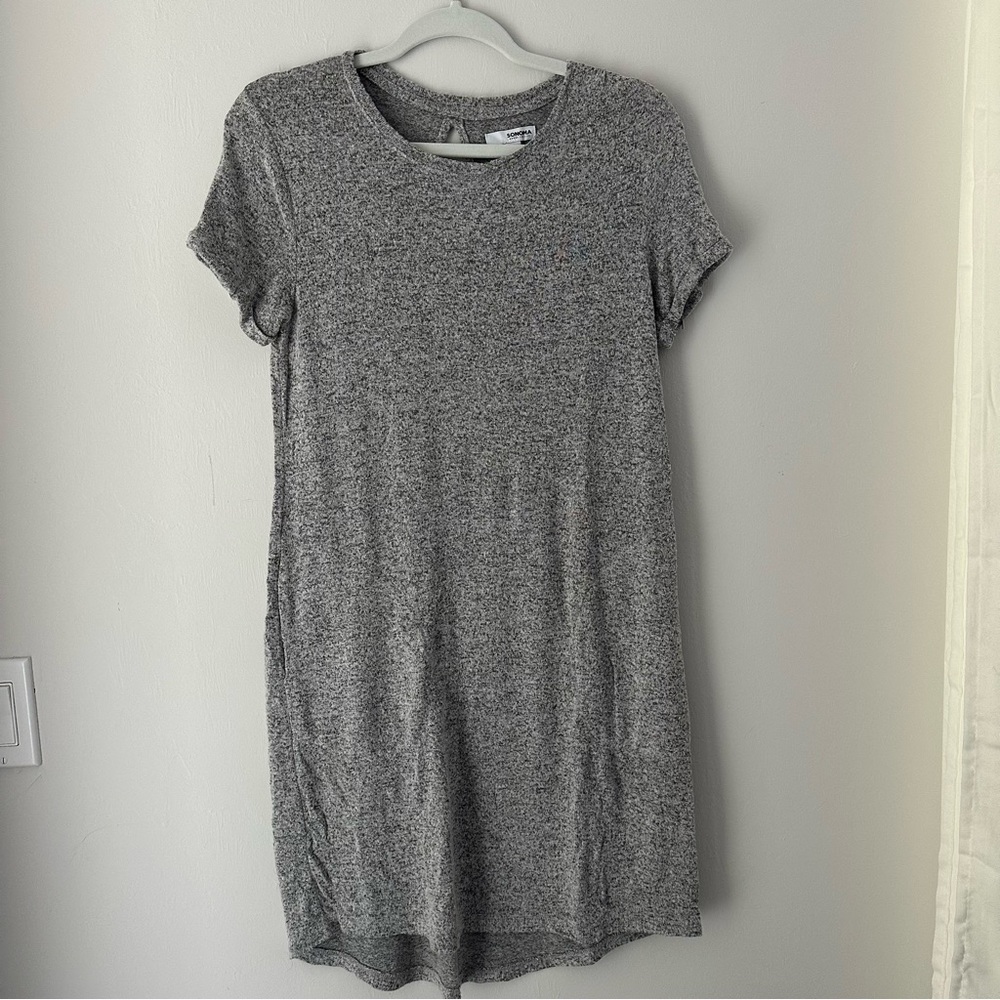 Sonoma - Gray Short Sleeve Dress With Pockets